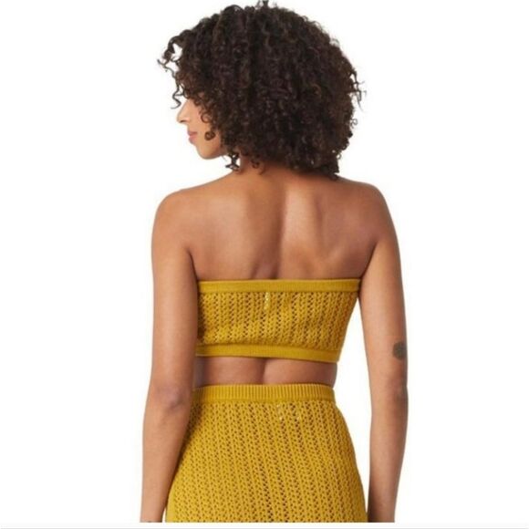 BUNDLE SET Misa Tia Bandeau Top W/ Matching Layla Skirt In Chartreuse LARGE - Picture 3 of 16